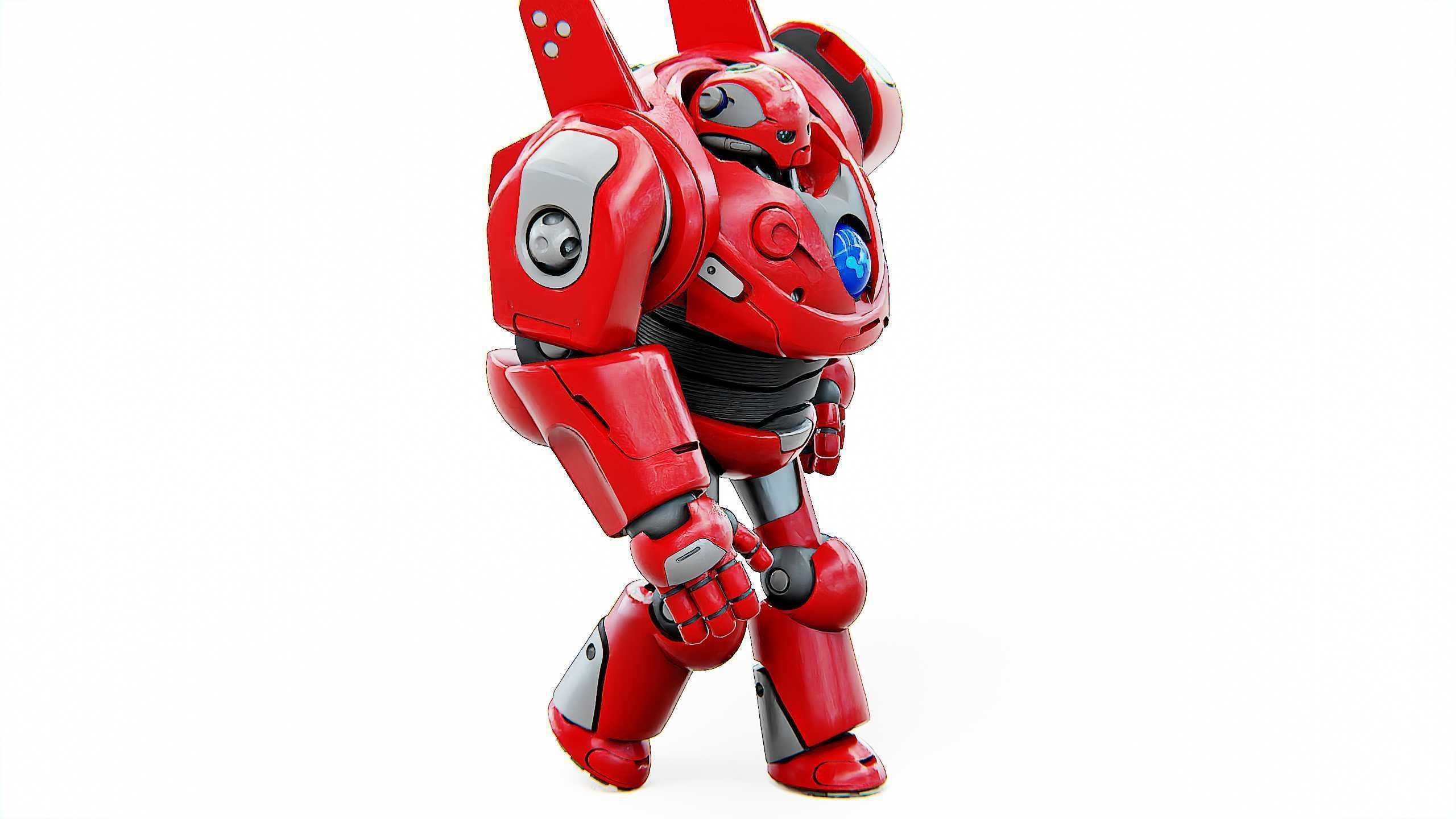 DROID RED DEAMON Rigged for Unreal Engine - Unity - MIXAMO  3D model_3