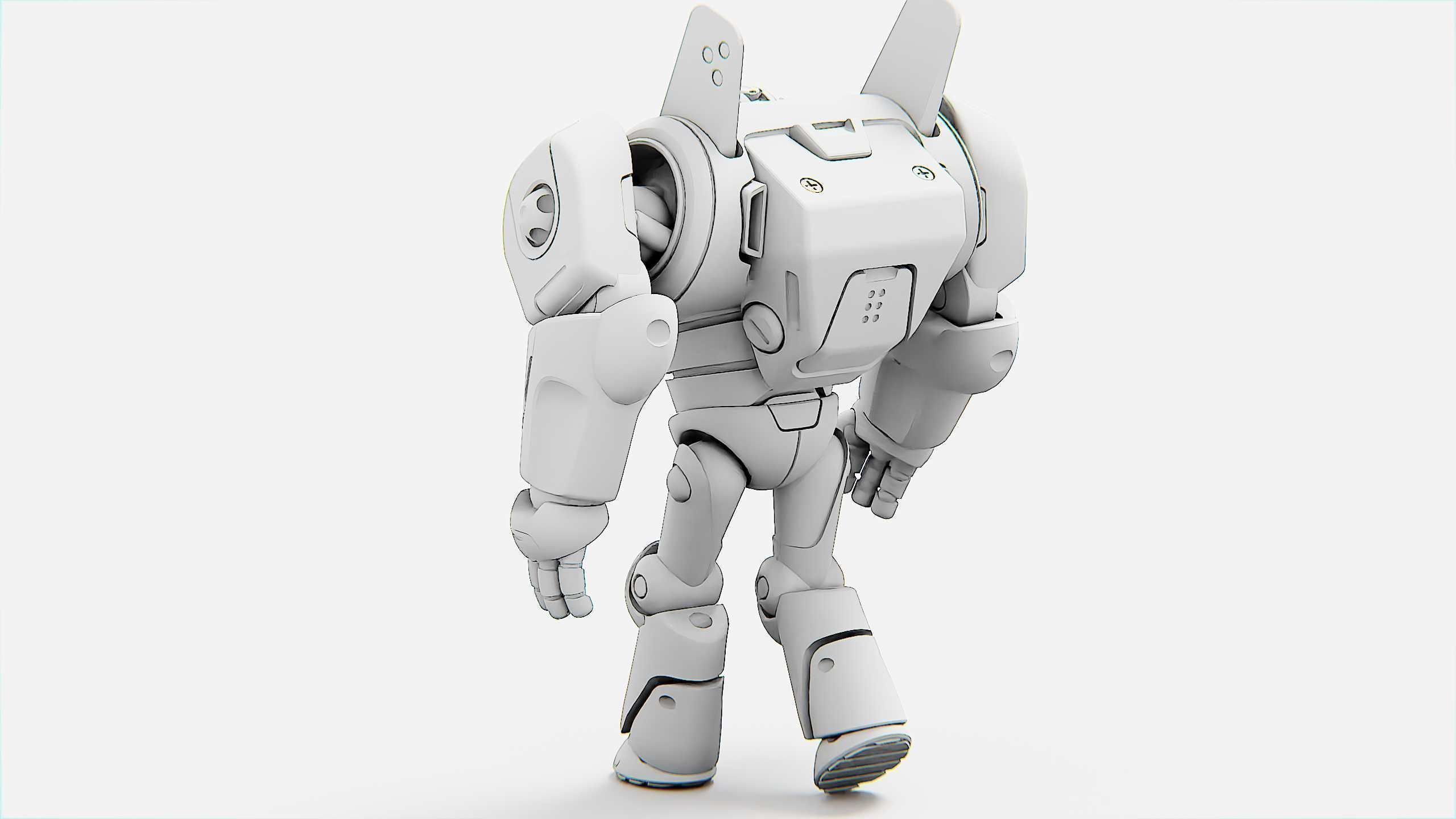 DROID RED DEAMON Rigged for Unreal Engine - Unity - MIXAMO  3D model_33