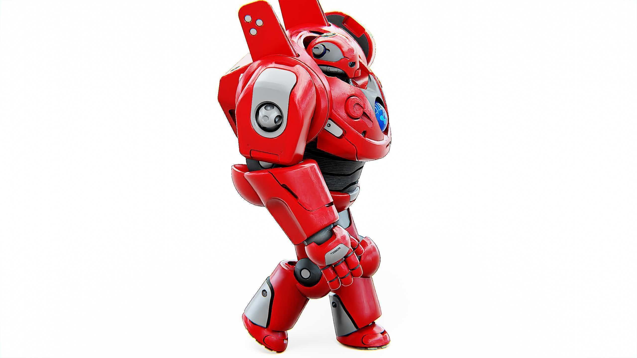 DROID RED DEAMON Rigged for Unreal Engine - Unity - MIXAMO  3D model_4