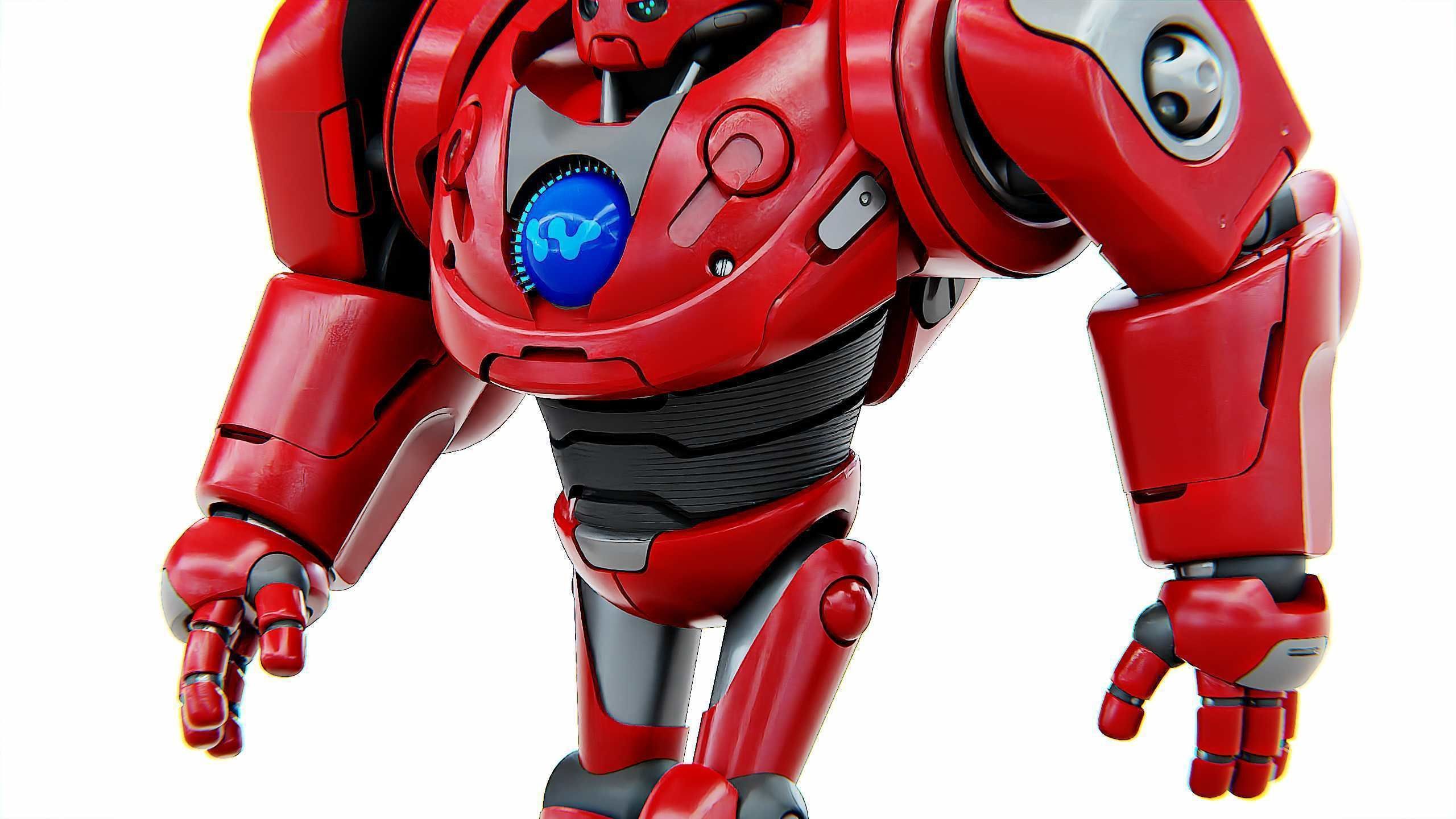 DROID RED DEAMON Rigged for Unreal Engine - Unity - MIXAMO  3D model_29