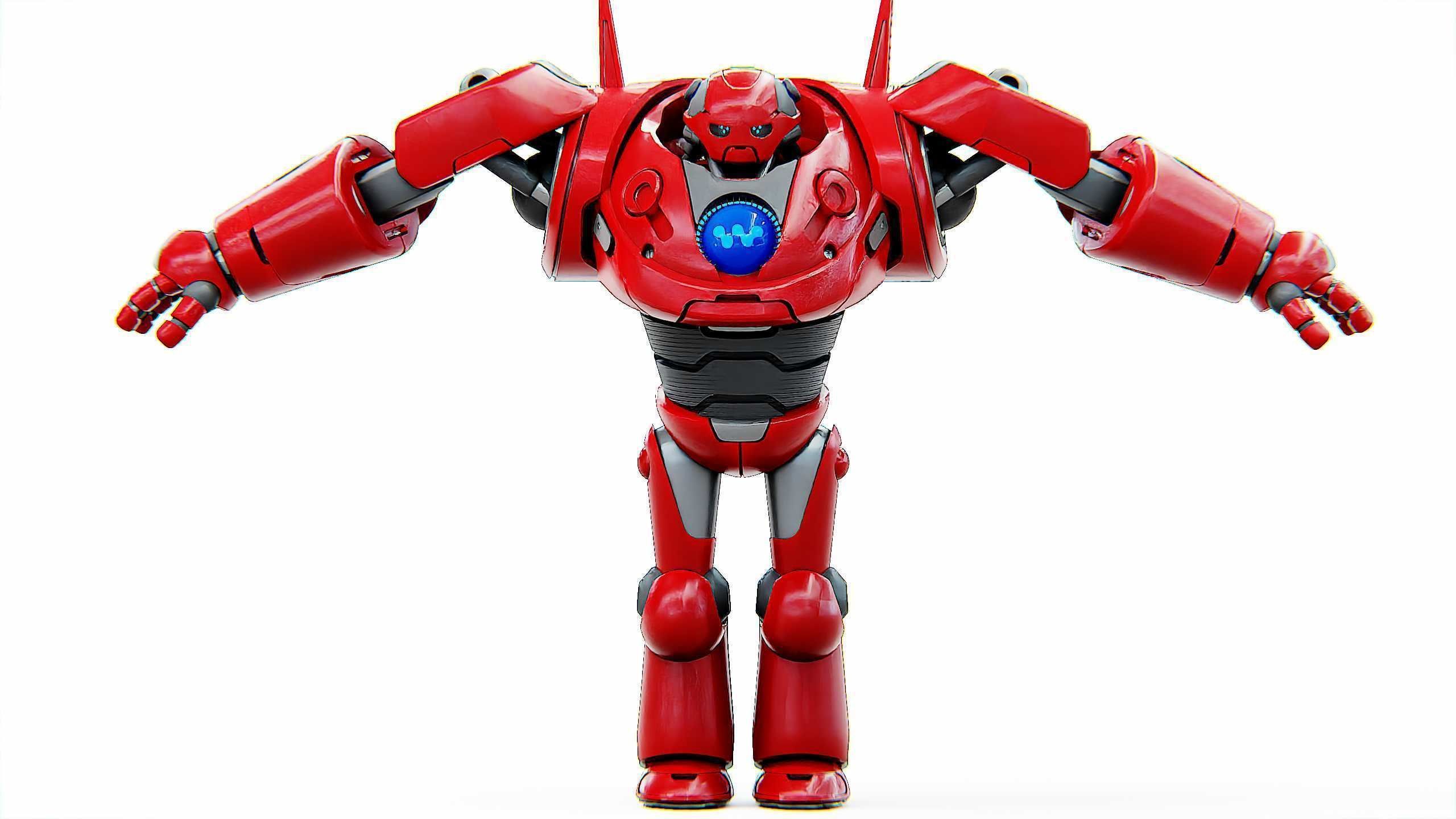 DROID RED DEAMON Rigged for Unreal Engine - Unity - MIXAMO  3D model_30