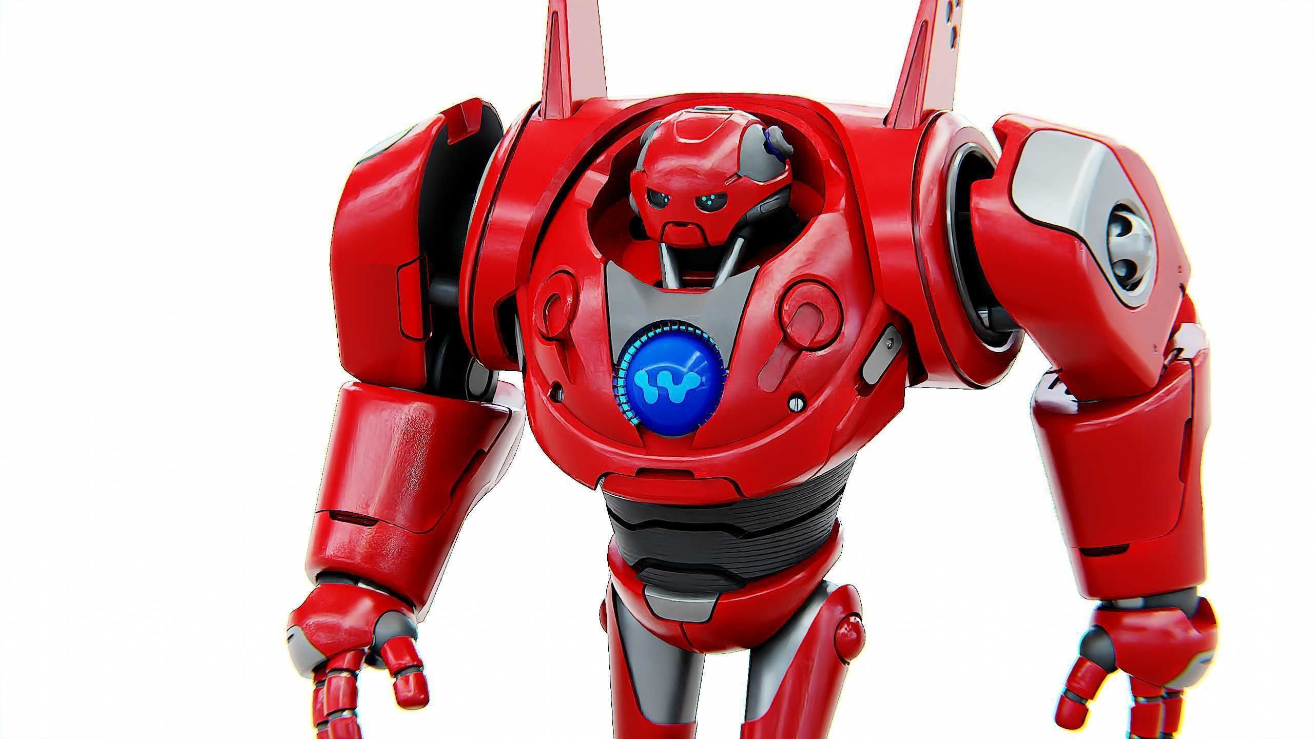 DROID RED DEAMON Rigged for Unreal Engine - Unity - MIXAMO  3D model_23