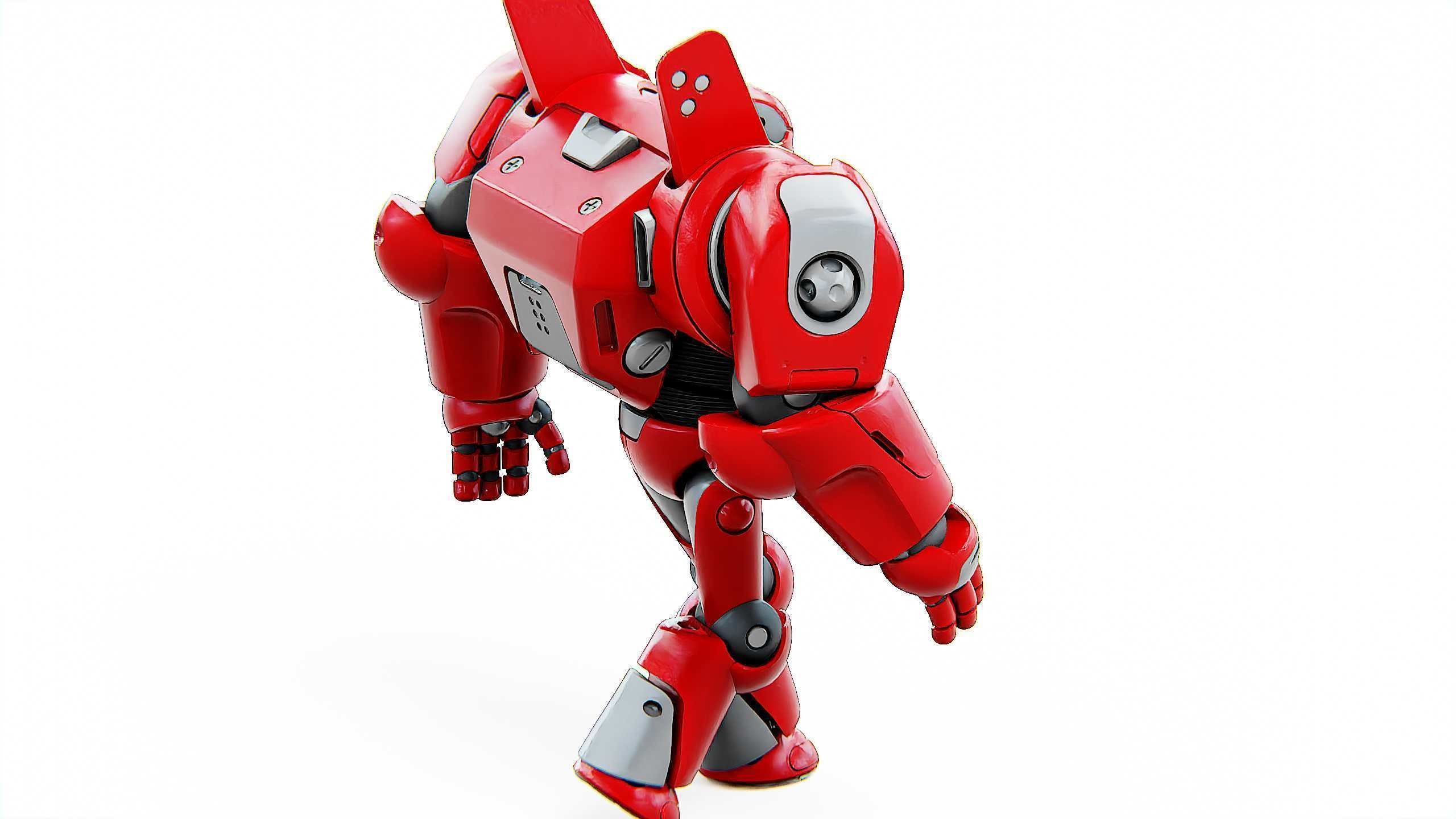 DROID RED DEAMON Rigged for Unreal Engine - Unity - MIXAMO  3D model_7