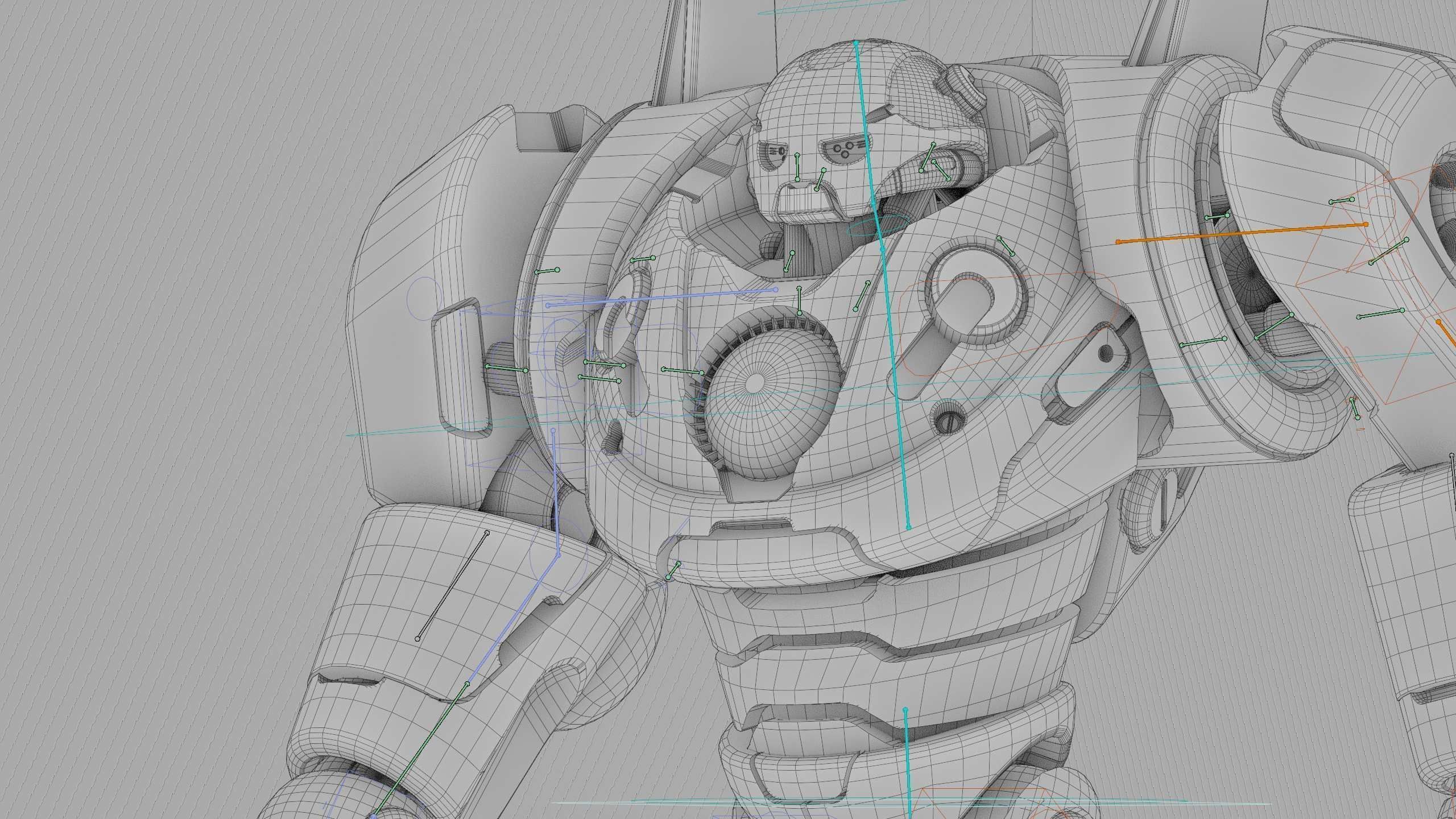 DROID RED DEAMON Rigged for Unreal Engine - Unity - MIXAMO  3D model_42