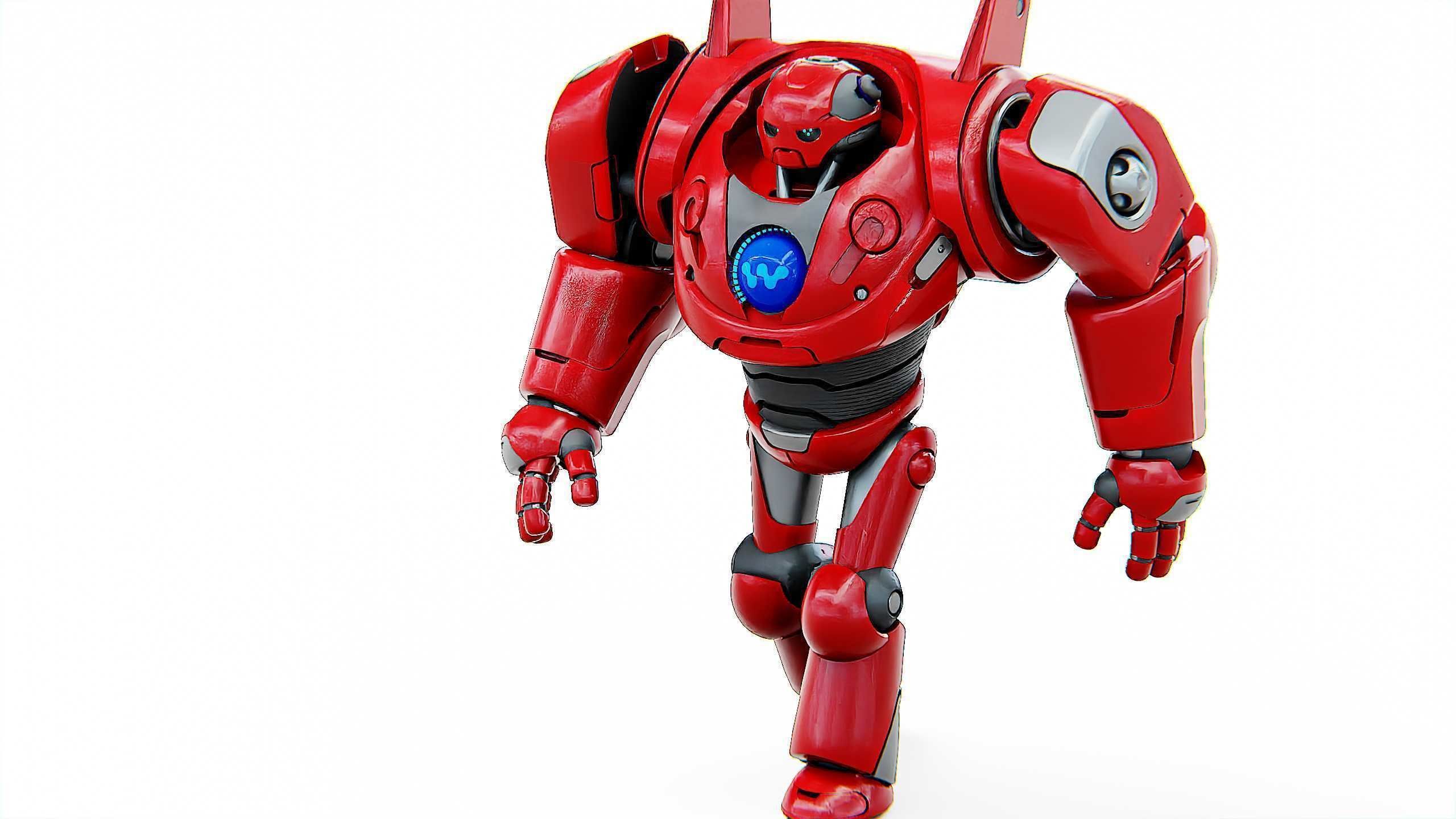 DROID RED DEAMON Rigged for Unreal Engine - Unity - MIXAMO  3D model_22