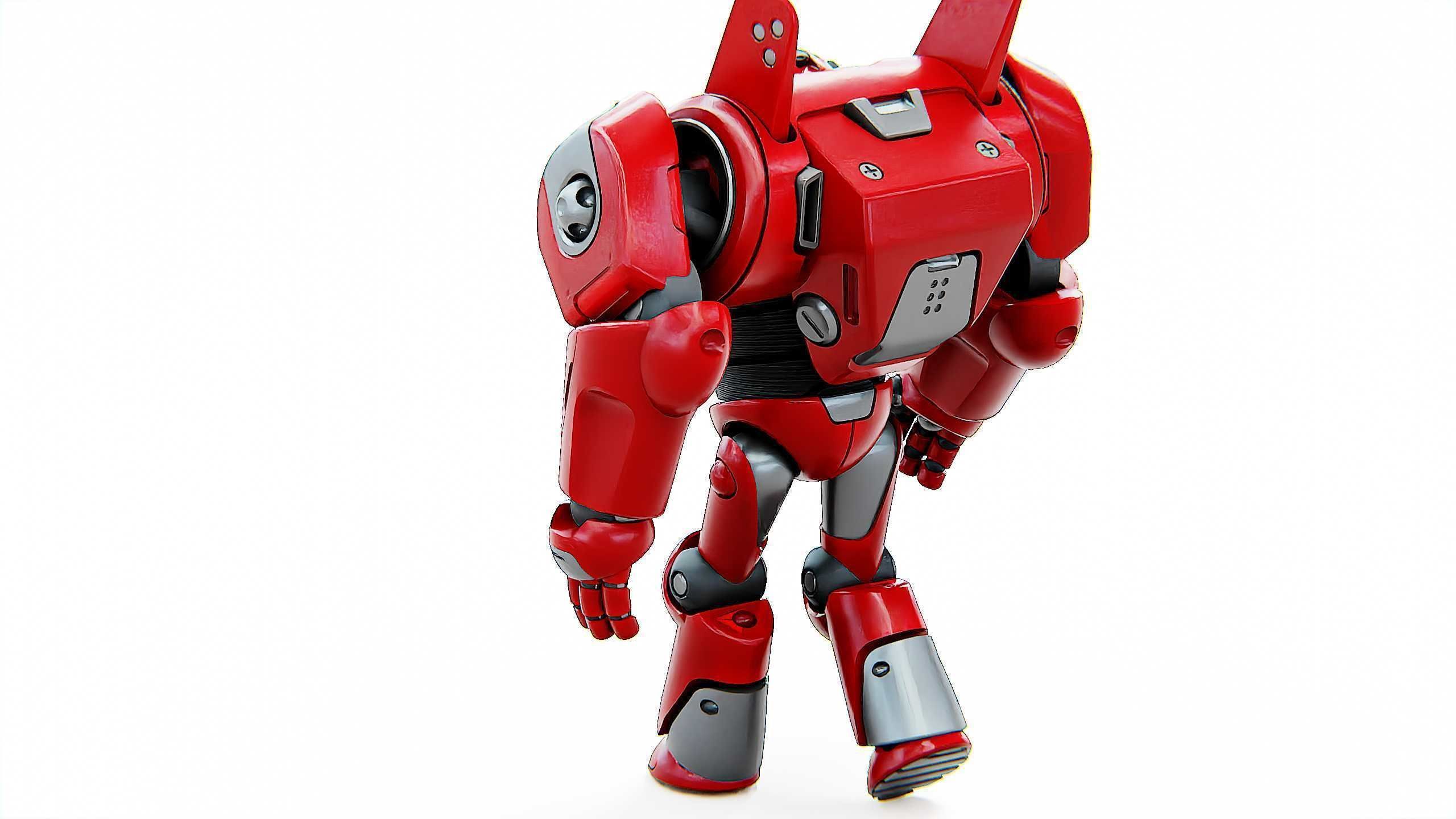 DROID RED DEAMON Rigged for Unreal Engine - Unity - MIXAMO  3D model_14