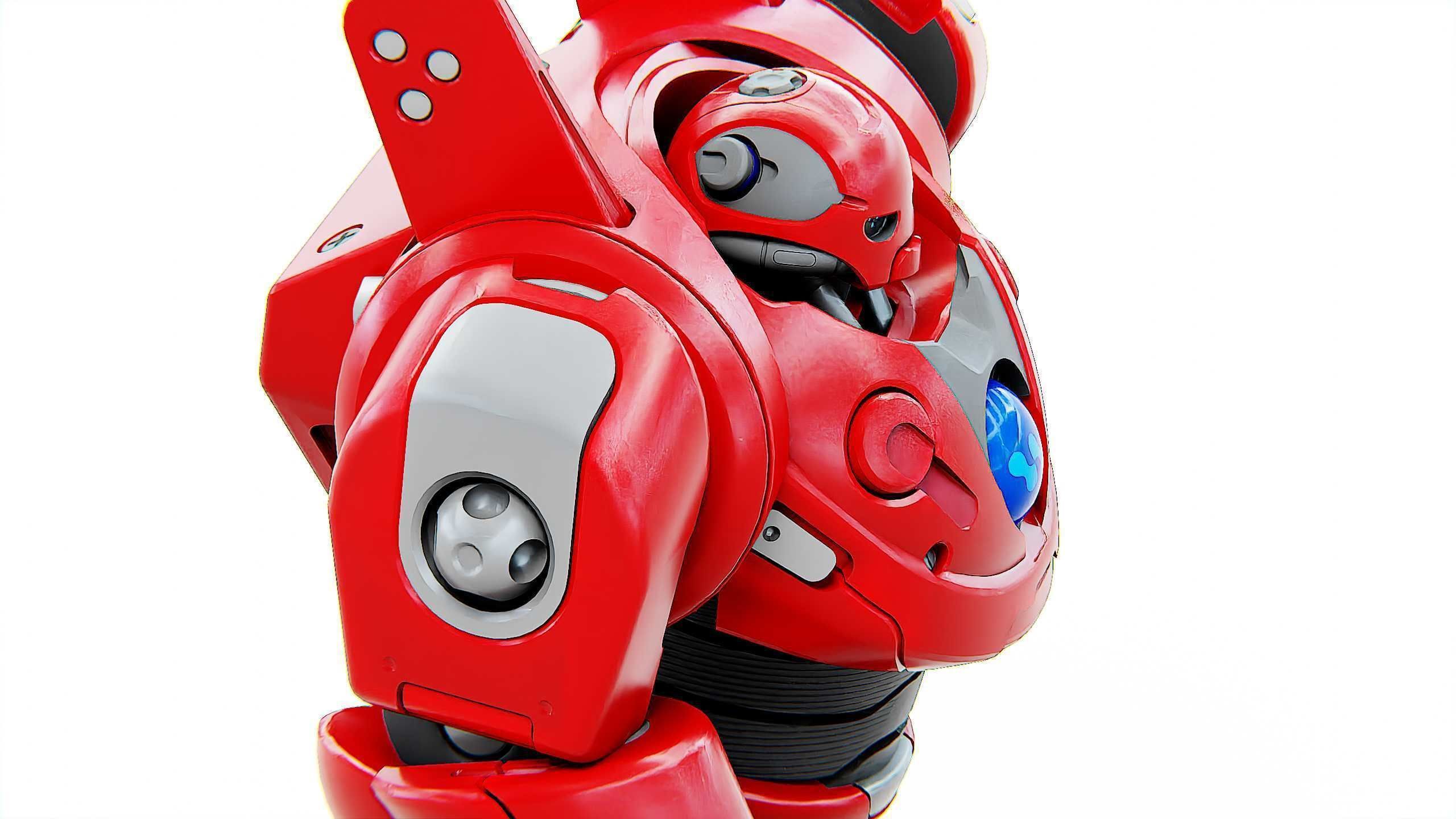 DROID RED DEAMON Rigged for Unreal Engine - Unity - MIXAMO  3D model_25