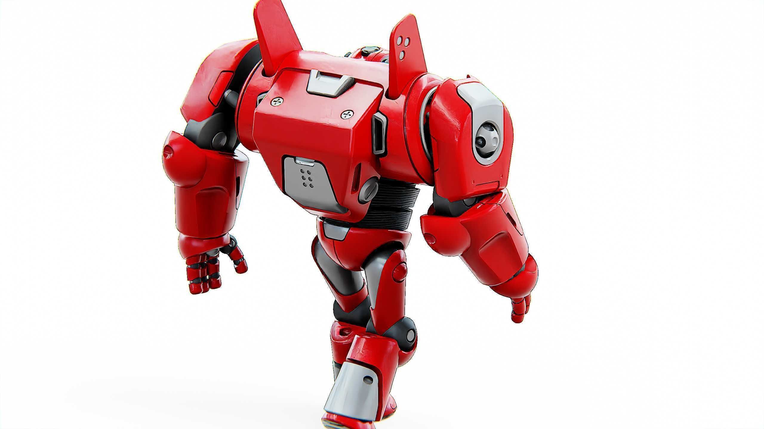 DROID RED DEAMON Rigged for Unreal Engine - Unity - MIXAMO  3D model_9