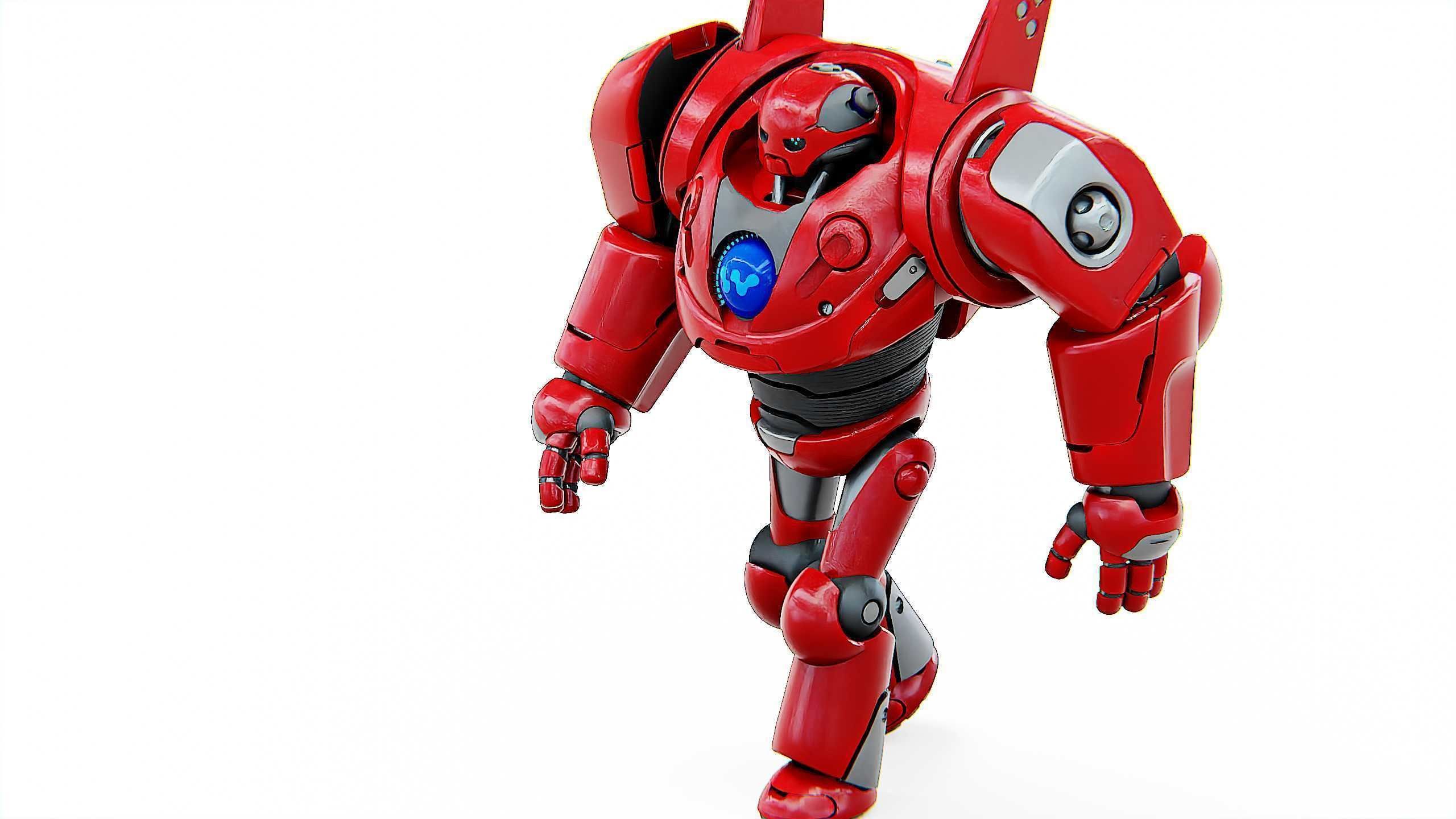 DROID RED DEAMON Rigged for Unreal Engine - Unity - MIXAMO  3D model_21
