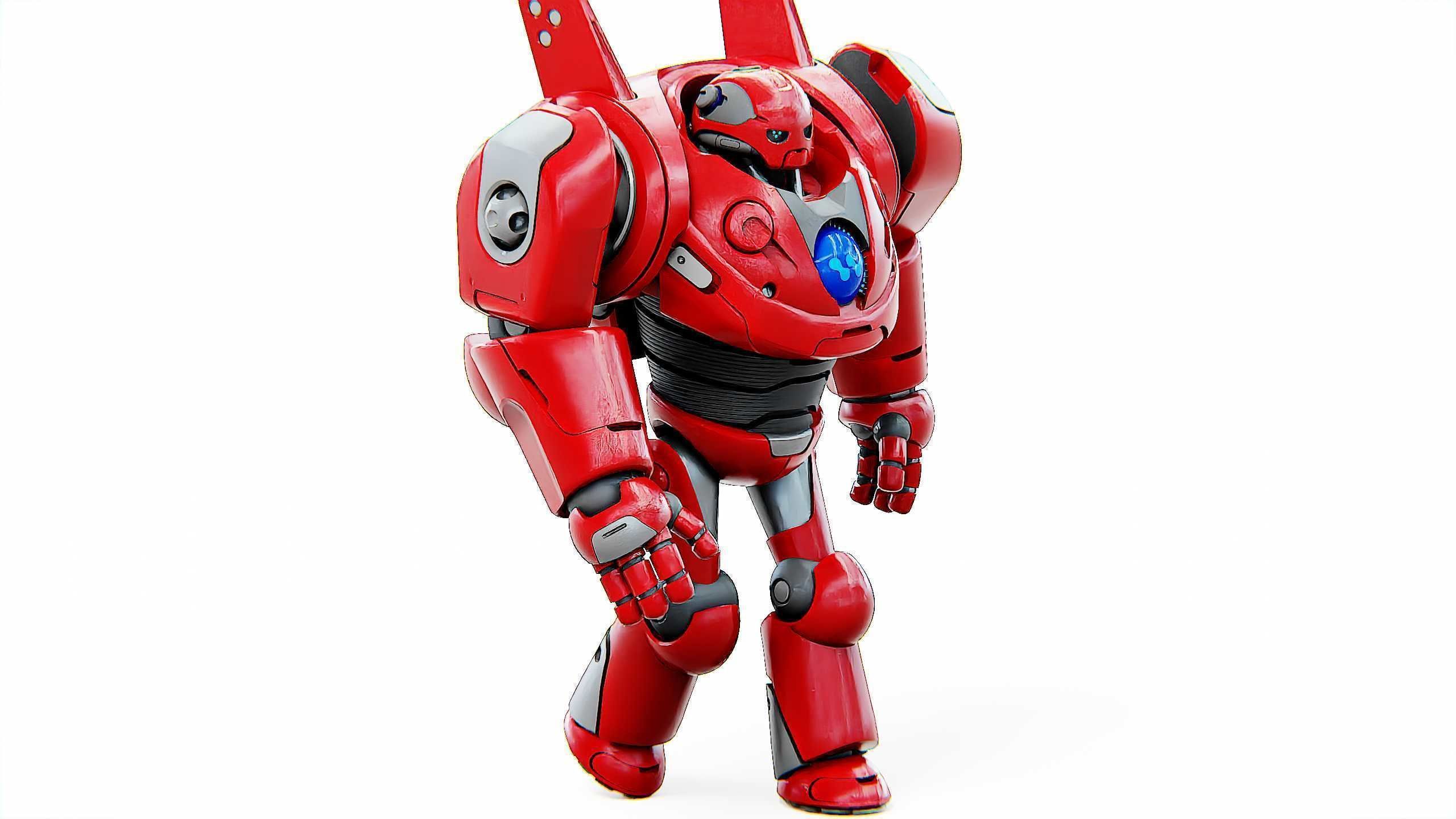 DROID RED DEAMON Rigged for Unreal Engine - Unity - MIXAMO  3D model_2