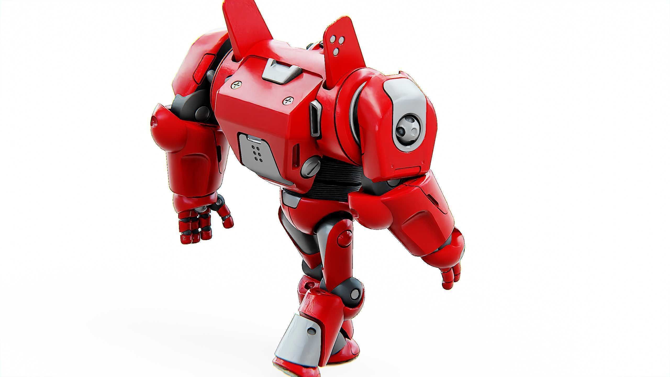 DROID RED DEAMON Rigged for Unreal Engine - Unity - MIXAMO  3D model_8