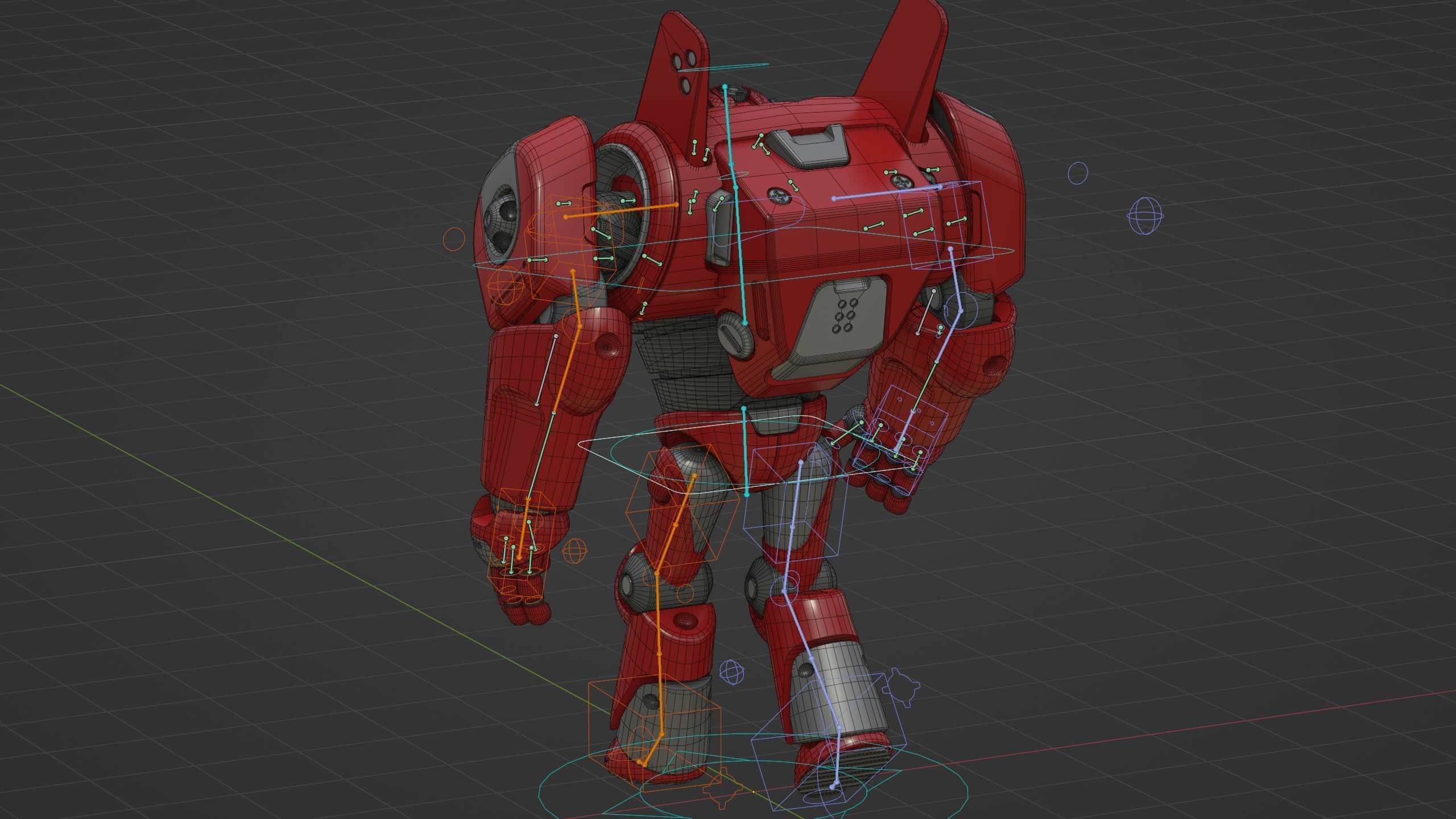 DROID RED DEAMON Rigged for Unreal Engine - Unity - MIXAMO  3D model_38