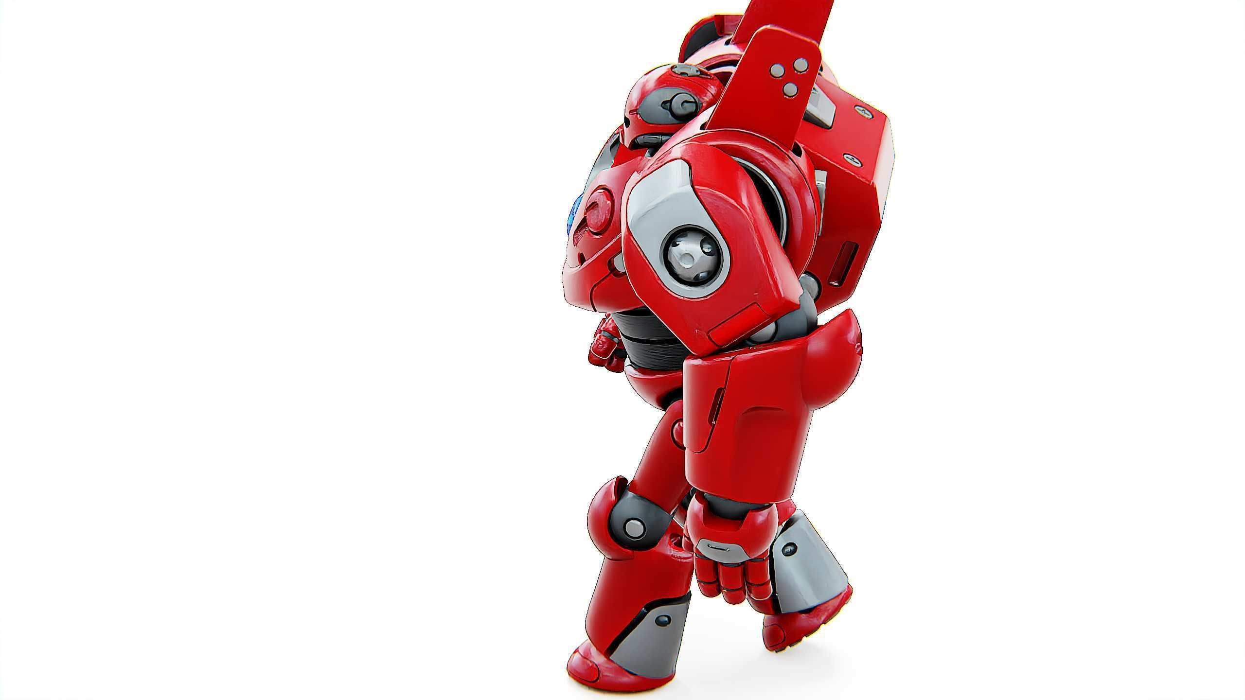DROID RED DEAMON Rigged for Unreal Engine - Unity - MIXAMO  3D model_17