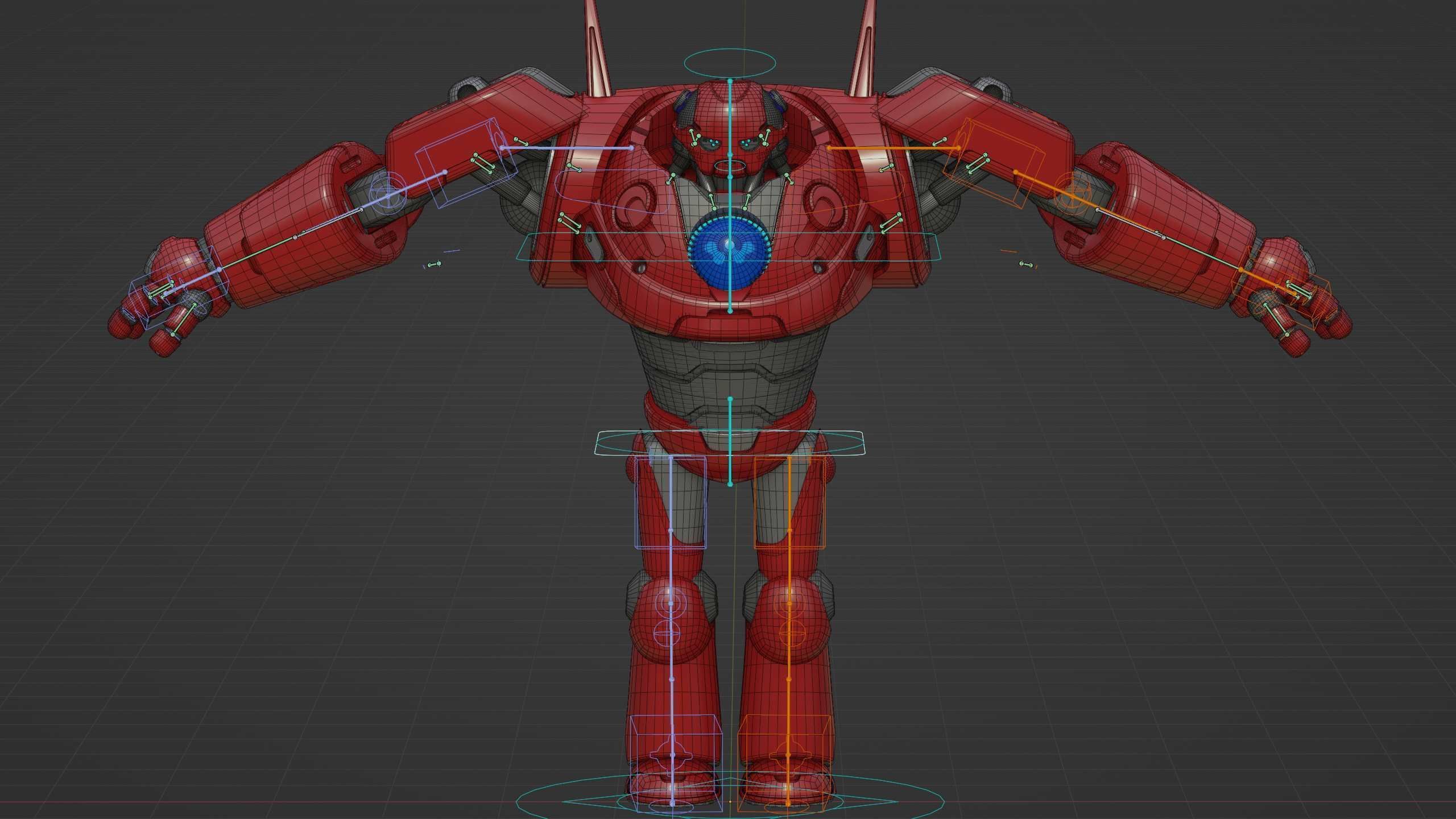 DROID RED DEAMON Rigged for Unreal Engine - Unity - MIXAMO  3D model_39