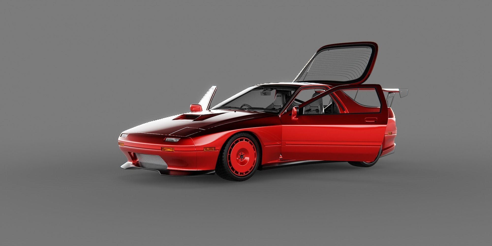 Mazda RX7 FC3S Tuned 3D model_8