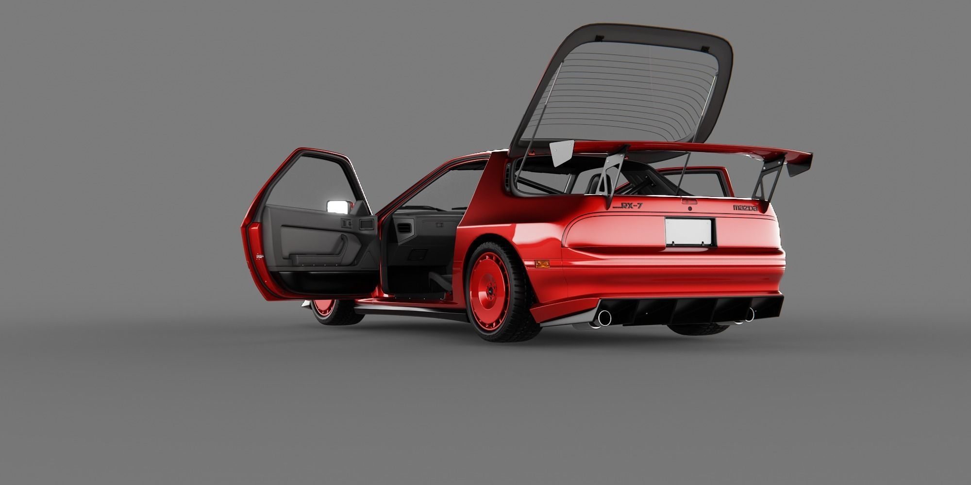 Mazda RX7 FC3S Tuned 3D model_9