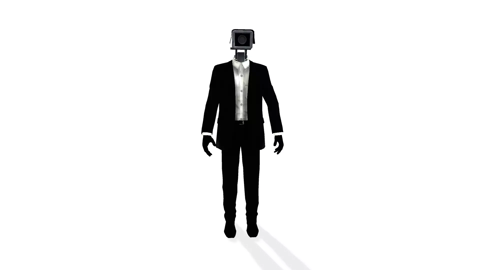 Cameraman 3d model rigged animated Low-poly 3D model