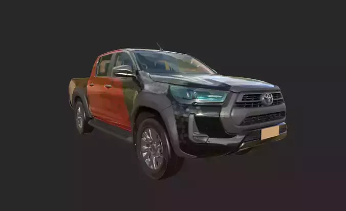 Hilux Black  Low-poly 3D model