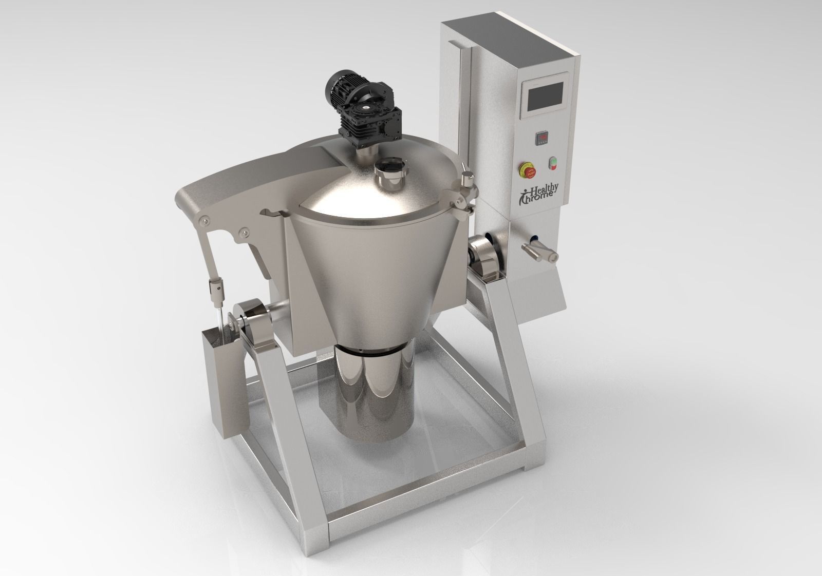 Cheese Dry cooking Machine 3D model_1