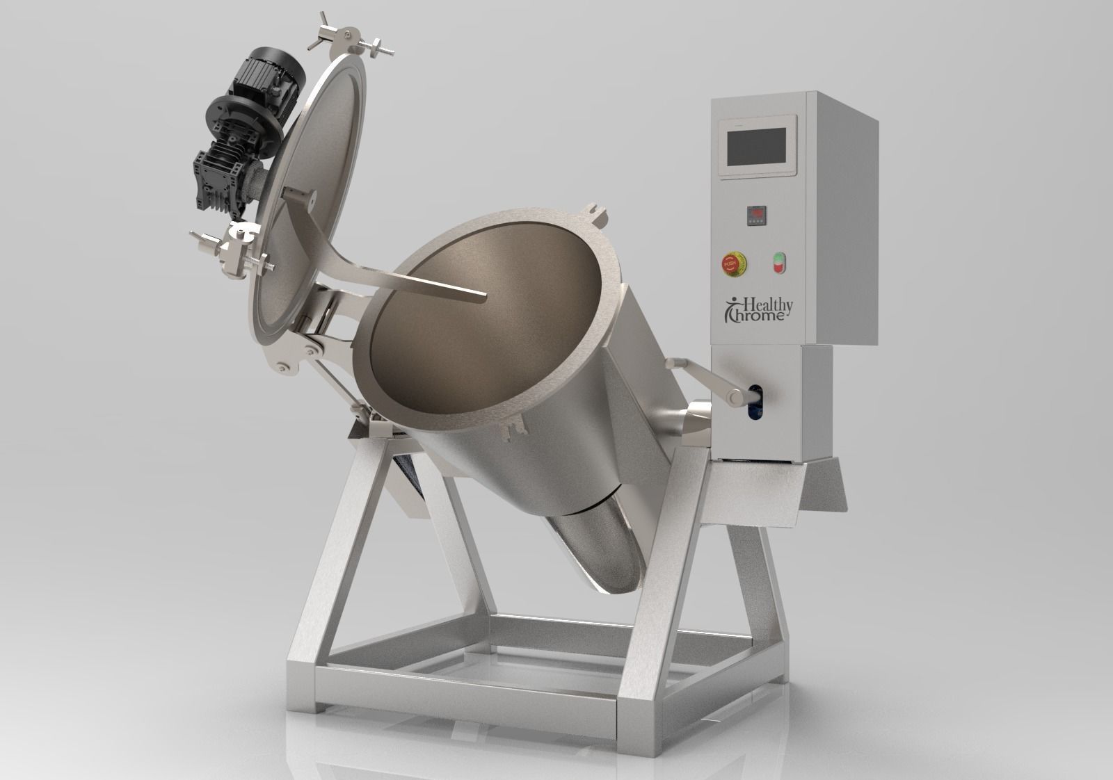 Cheese Dry cooking Machine 3D model_2