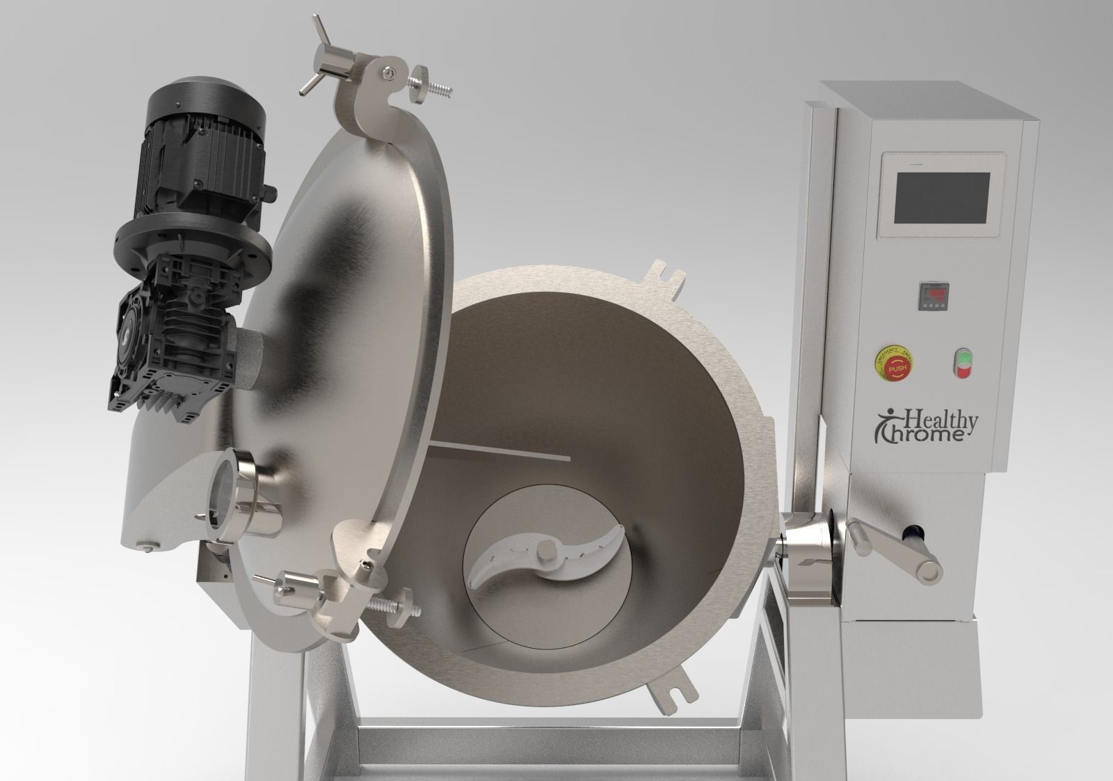 Cheese Dry cooking Machine 3D model_3