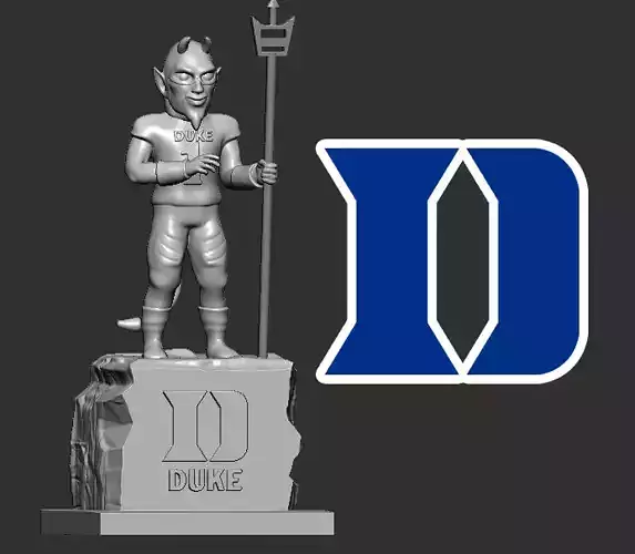 NCCA - DUKE MASCOT STATUE - BLUE DEVIL- 3D PRINT