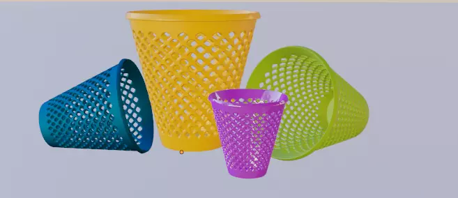 Modern Dustbin Container 3D Model Low-poly 3D model_0