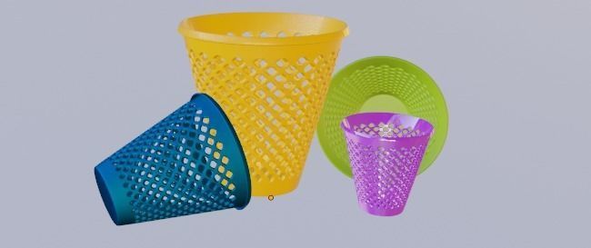 Modern Dustbin Container 3D Model Low-poly 3D model_2