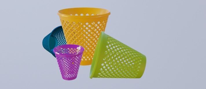 Modern Dustbin Container 3D Model Low-poly 3D model_4