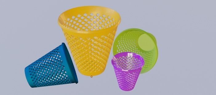 Modern Dustbin Container 3D Model Low-poly 3D model_3