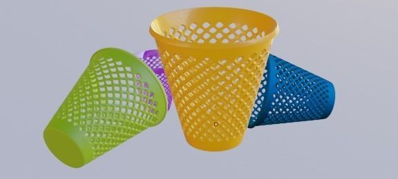 Modern Dustbin Container 3D Model Low-poly 3D model_5