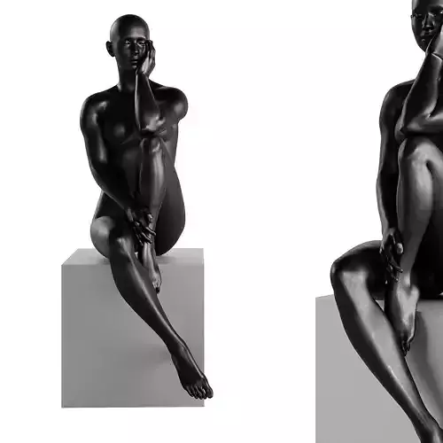 Finesse Decor Antoinette Doll Sculpture With Base 3D model