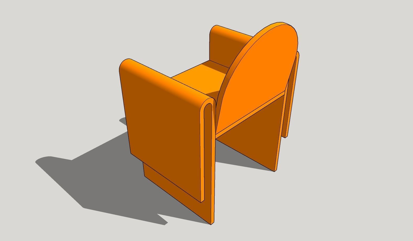 Chair made in SketchUp 3D model_4