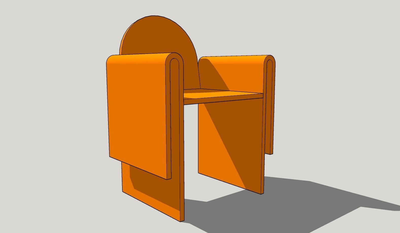 Chair made in SketchUp 3D model_1