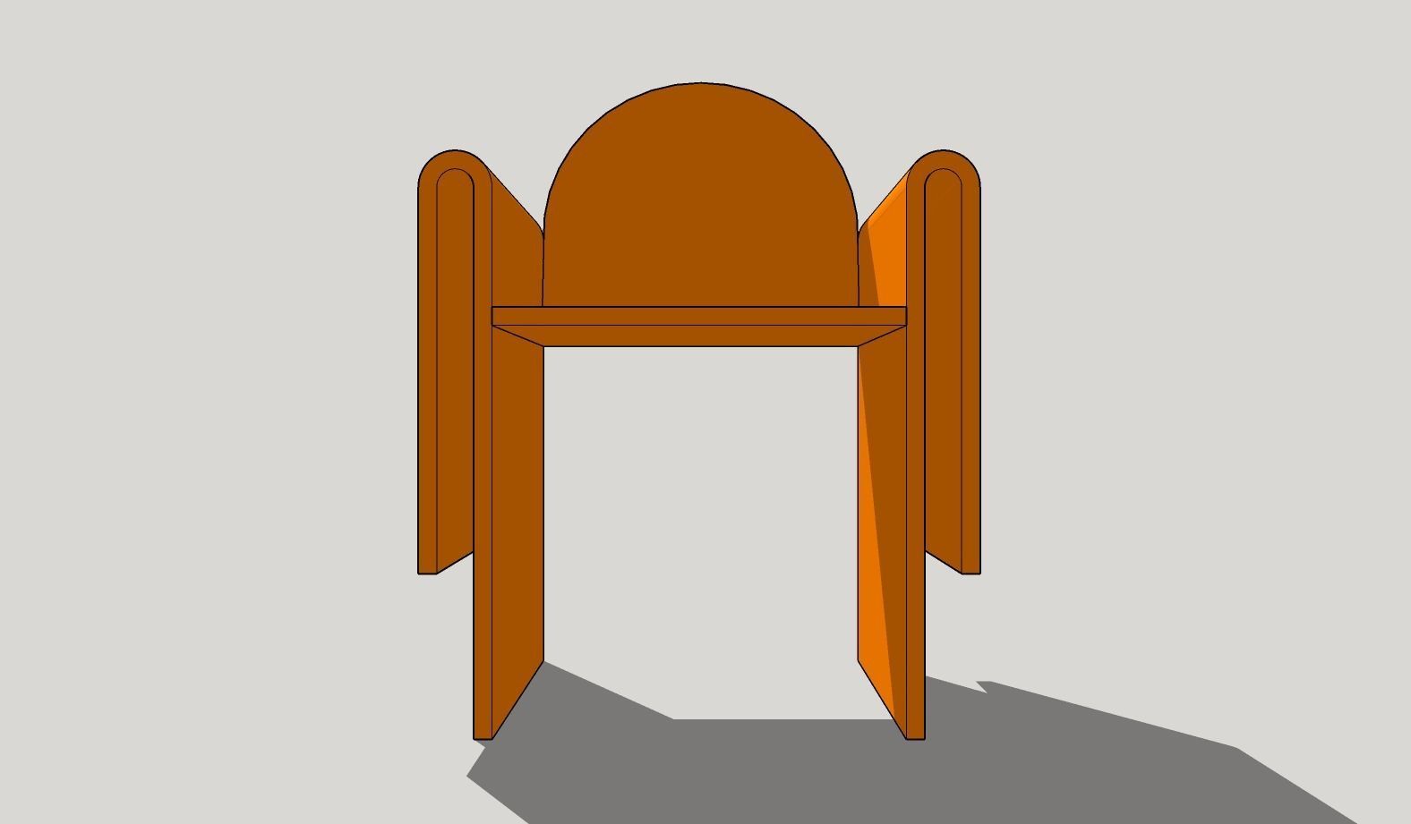 Chair made in SketchUp 3D model_3