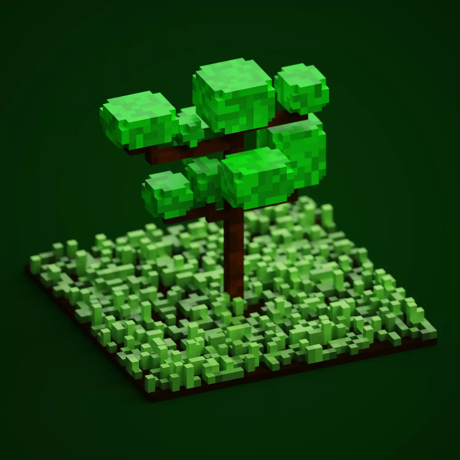 Voxel Tree 3D model_0