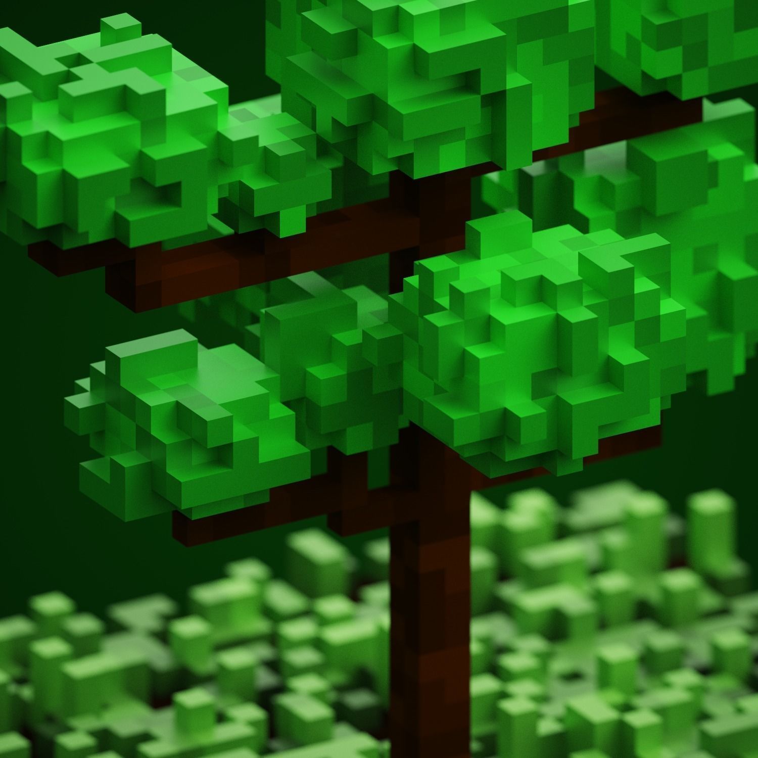 Voxel Tree 3D model_3