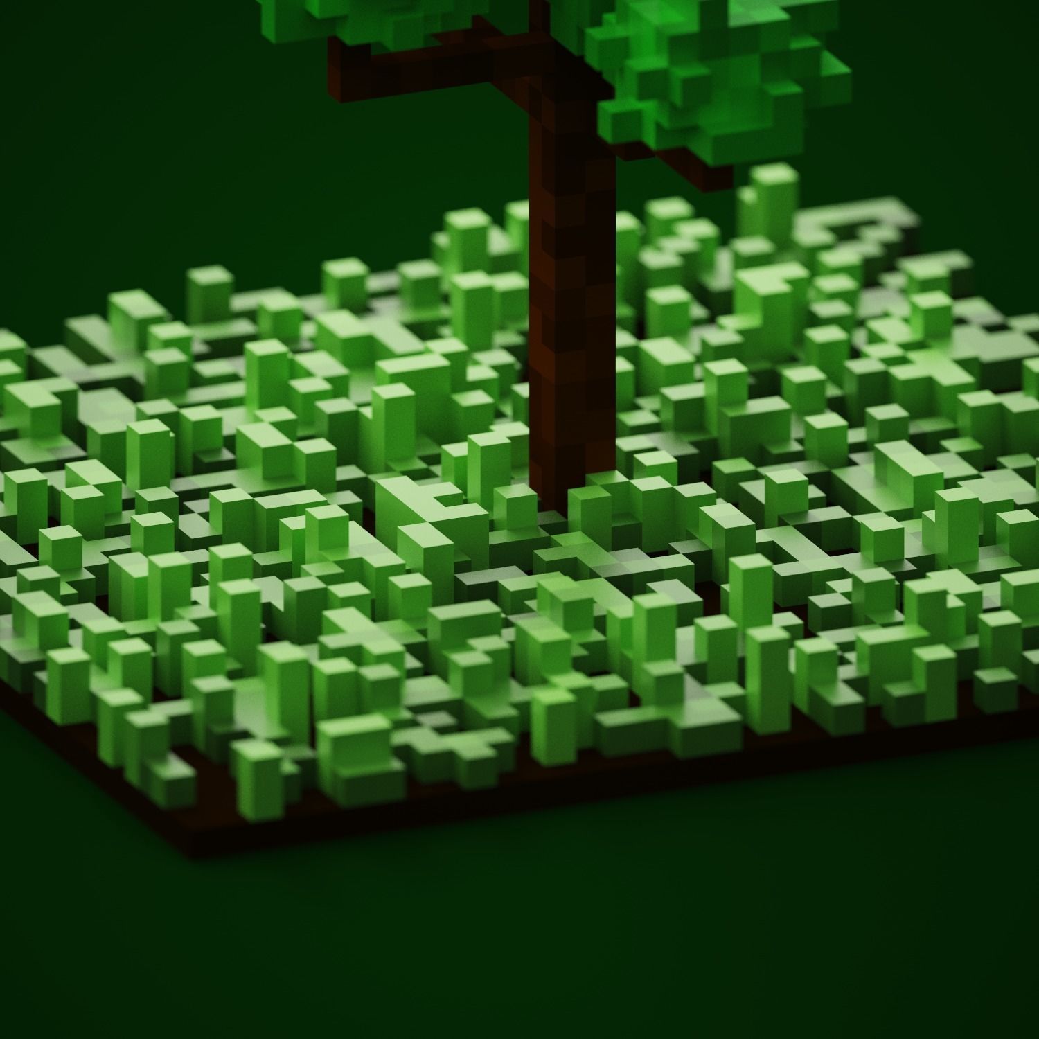 Voxel Tree 3D model_1
