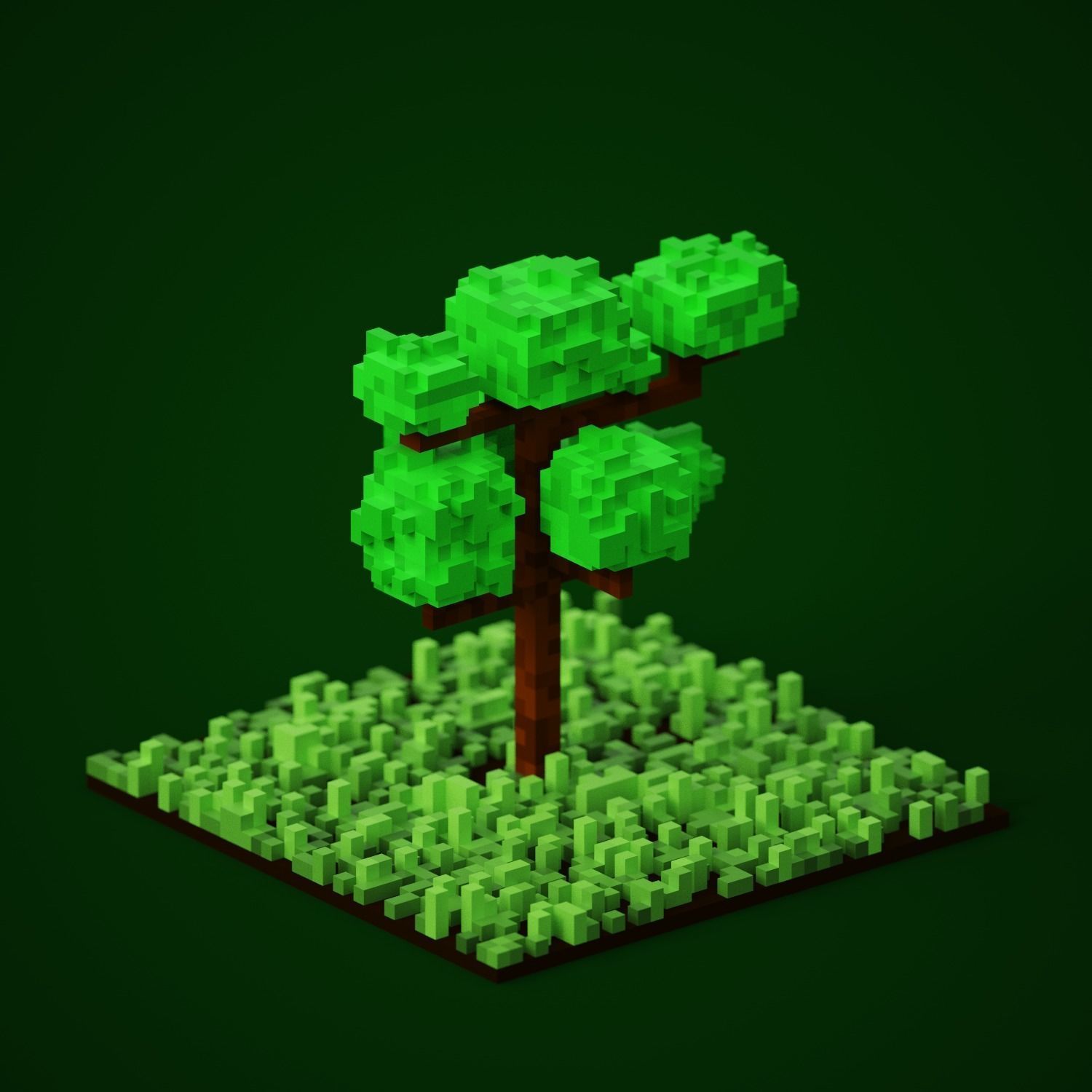 Voxel Tree 3D model_4