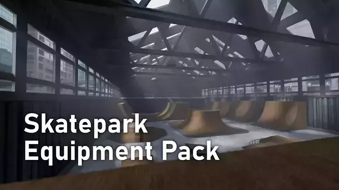 Skatepark Equipment 3D Model Pack Low-poly 3D model