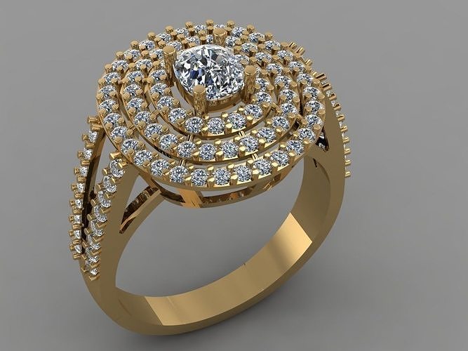 Gold ring 3D print model
