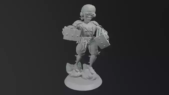 Stylized character model Gloomhaven - Demolitionist 3D print model