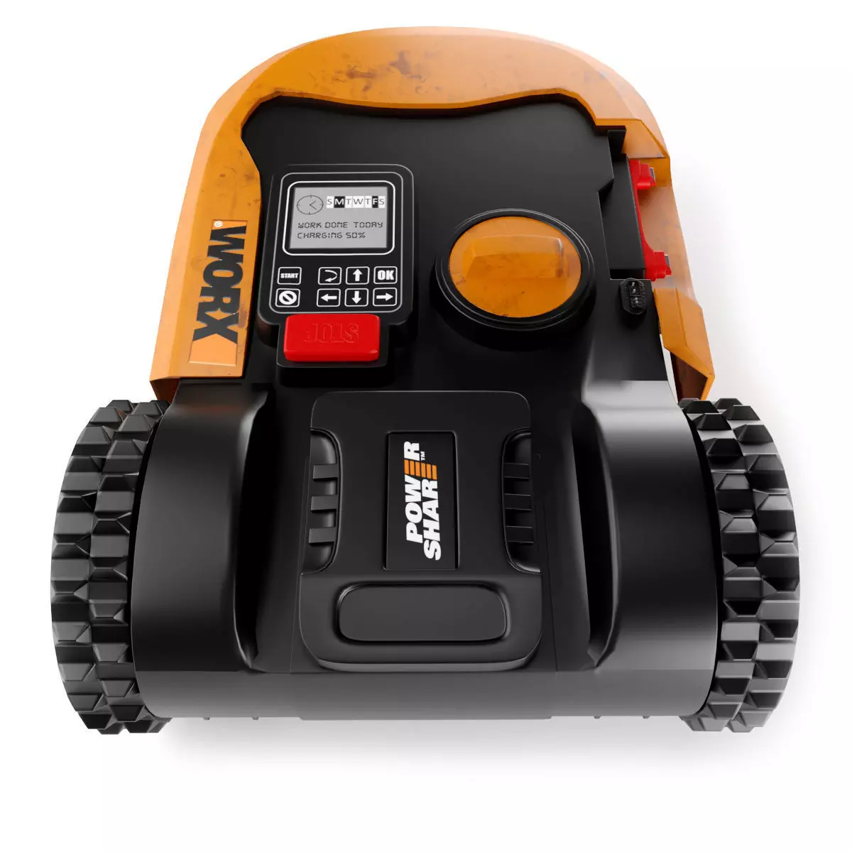 Smart lawnmower robot Low-poly 3D model_0