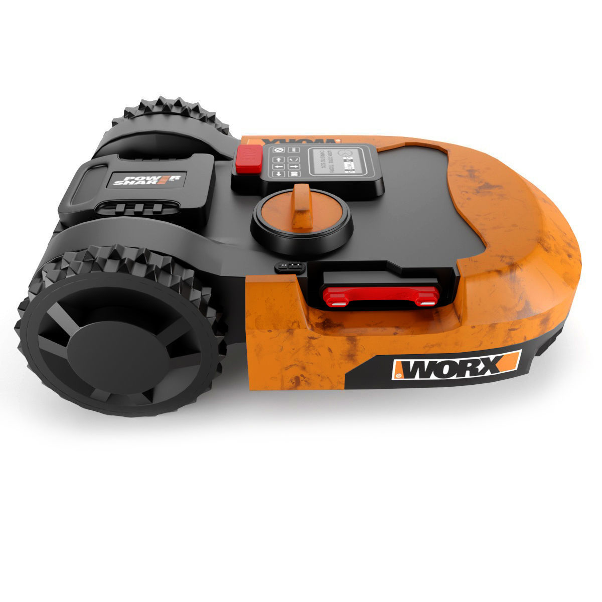 Smart lawnmower robot Low-poly 3D model_2