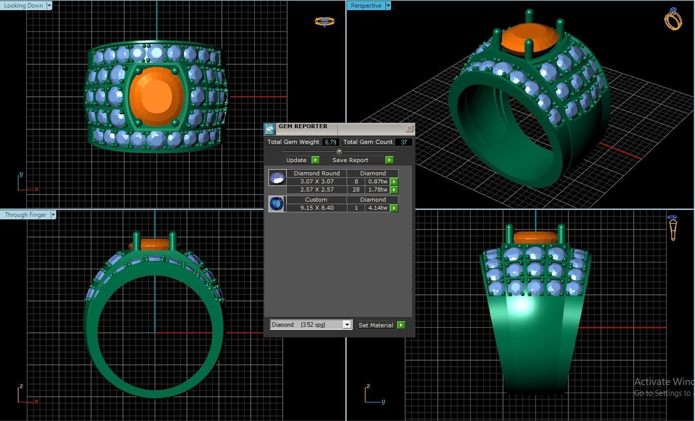 Rings 3D print model_1