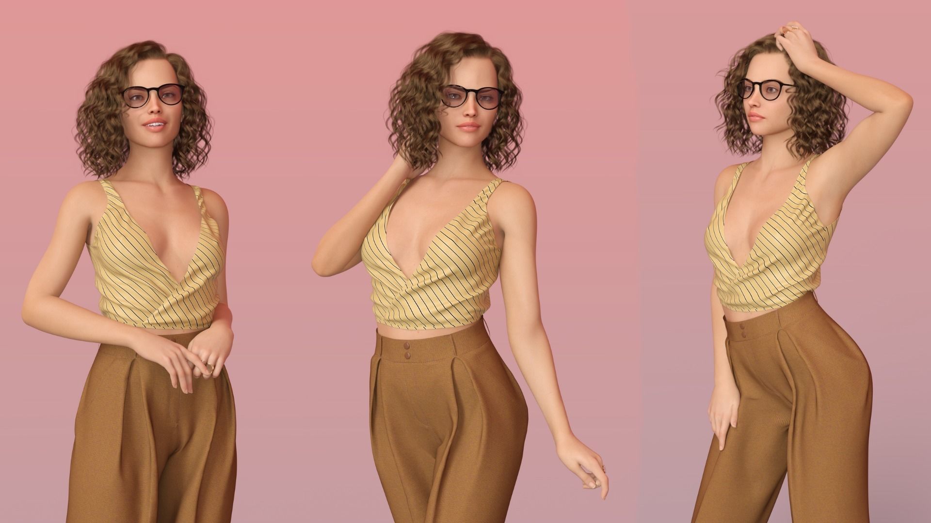 Love Female 3D Character 3D model_1