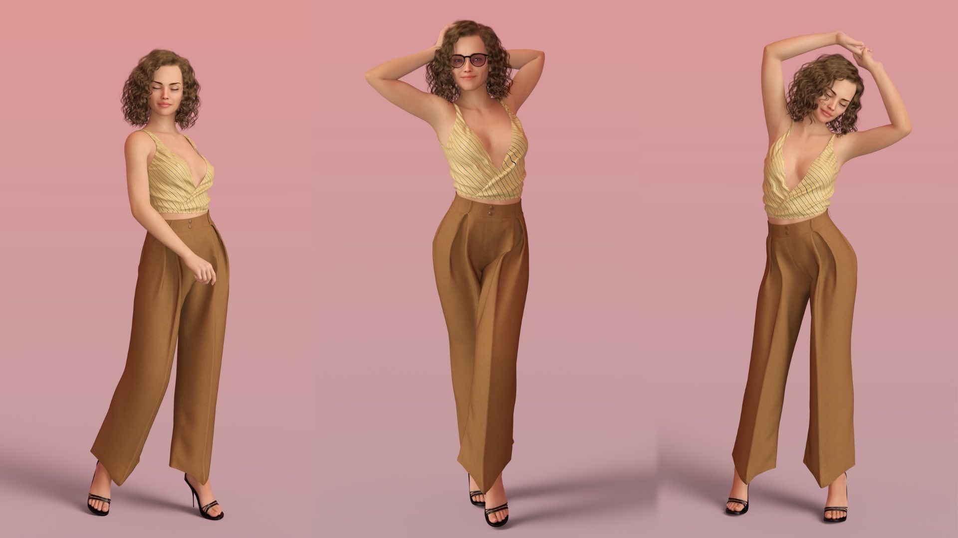 Love Female 3D Character 3D model_2
