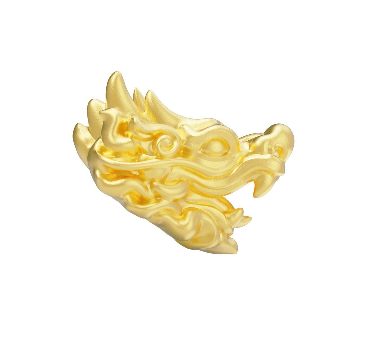 3D Printable oriental Chinese Dragon head 3D print model AN11 3D print model_3