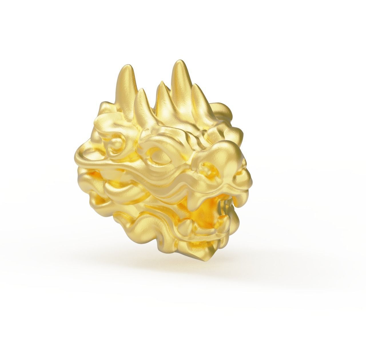 3D Printable oriental Chinese Dragon head 3D print model AN11 3D print model_4