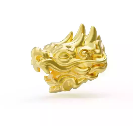 3D Printable oriental Chinese Dragon head 3D print model AN11